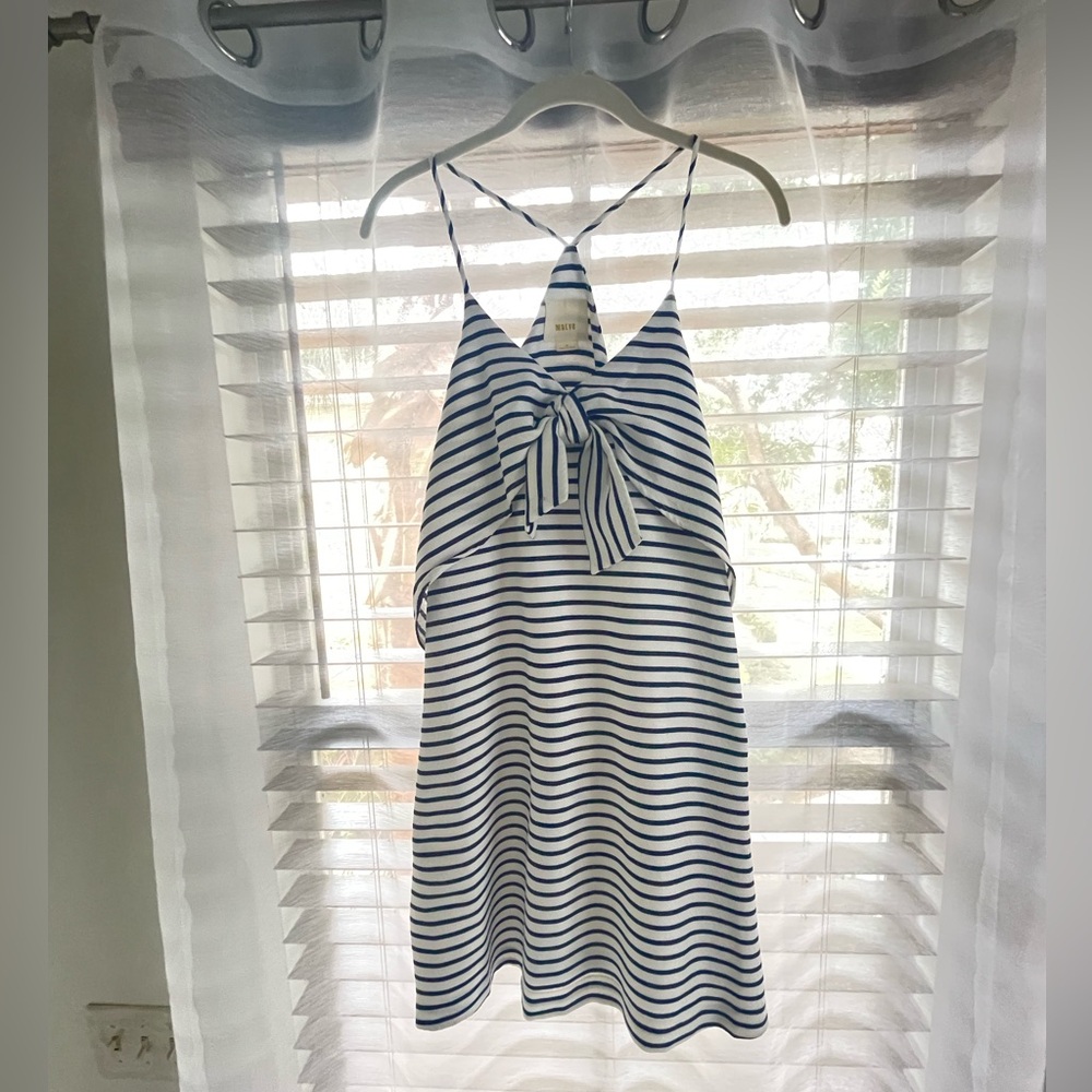 Maeve Dress White and Navy M